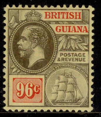 british-guiana-gv-sg269-96c-black-vermilion-yellow-m-mint-cat-30