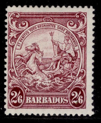 barbados-gvi-sg256-2s-6d-purple-m-mint-cat-12