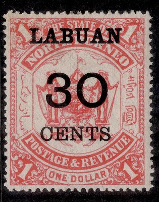 north-borneo-labuan-qv-sg78-30c-on-1-scarlet-m-mint-cat-60