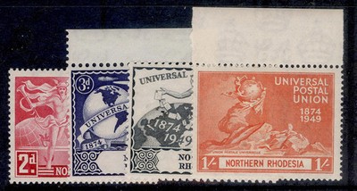 northern-rhodesia-gvi-sg50-53-1949-anniversary-of-upu-set-nh-mint