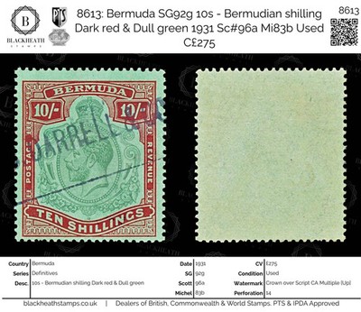 8613-bermuda-sg92g-10s-bermudian-shilling-dark-red-dull-green-1931-sc-96a-m