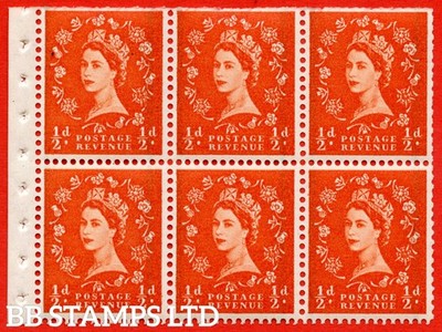 sg-587l-sb14-d-orange-red-an-unmounted-mint-booklet-pane-of-6-perf-b92972