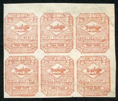 sgcd19-3d-brown-red-edinburgh-and-leith-circular-delivery-stamp-block-6-no-gum