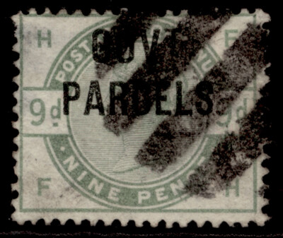 gb-qv-sg-o63-scarce-9d-dull-green-used-cat-1200-fh