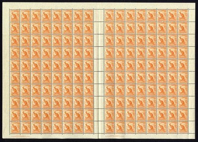 australia-1-2d-orange-c-of-a-wmk-perf-14-75-x-14-double-pane