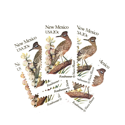 10-x-new-mexico-20-cents-roadrunner-yucca-flower-unused-1982-stamps