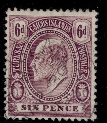 turks-caicos-islands-edvii-sg123-6d-purple-fine-used-cds