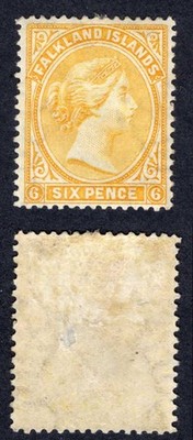 falkland-is-sg34-6d-yellow-mint-hinge-remainders-cat-90-pounds