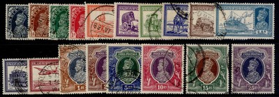 india-gvi-sg247-264-1937-40-complete-set-fine-used-cat-140
