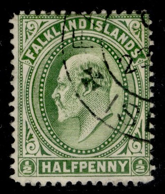 falkland-islands-edvii-sg43b-d-pale-yellow-green-fine-used-thick-paper