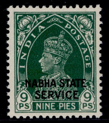 indian-states-nabha-gv-sg-o53-9p-green-nh-mint-cat-15