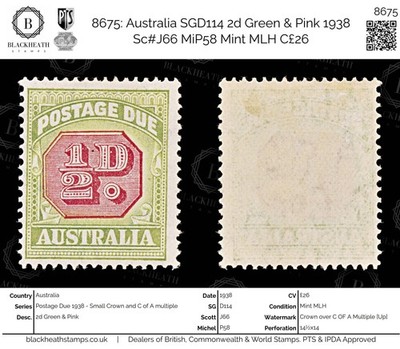8675-australia-sgd114-2d-green-pink-1938-sc-j66-mip58-mint-mlh-c26