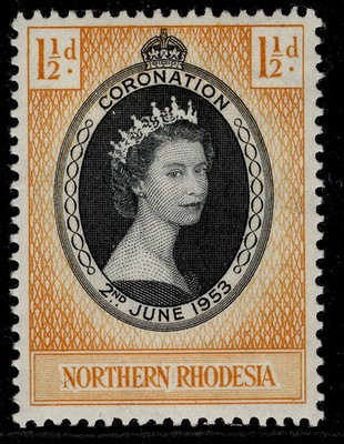 northern-rhodesia-qeii-sg60-1d-1953-coronation-nh-mint