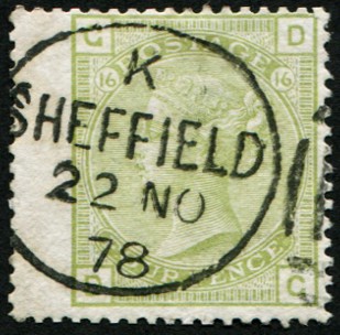 4d-green-sg-153-pl-16-vfu-sheffield-1878-cds-fresh-good-colour