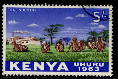kenya-qeii-sg12-5s-brown-ultramarine-yellow-green-fine-used