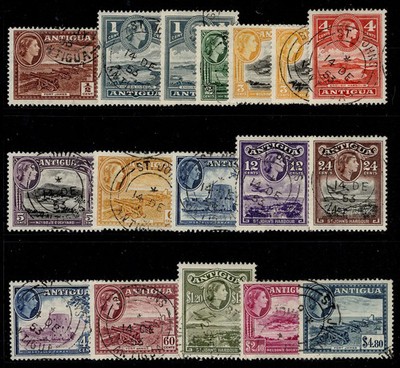 antigua-qeii-sg120a-134-1953-62-set-fine-used-cat-61-incs-1c-3c-shades