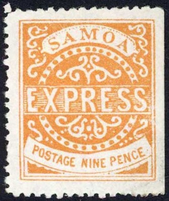 samoa-1877-80-sg-20-9d-orange-brown-p12-vfm-cat-80-pounds