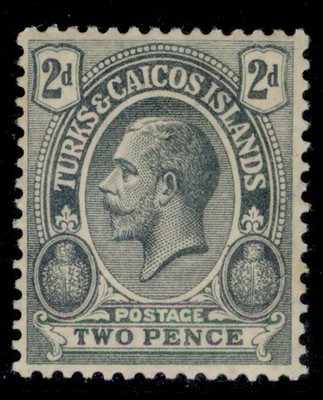 turks-caicos-islands-gv-sg157-2d-slate-grey-m-mint