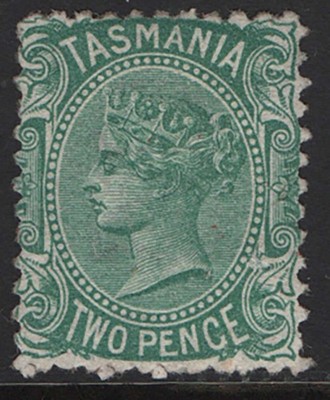 tasmania-1870-2d-blue-green-perf-12-sg129a-wmk-2-f-mint-c300