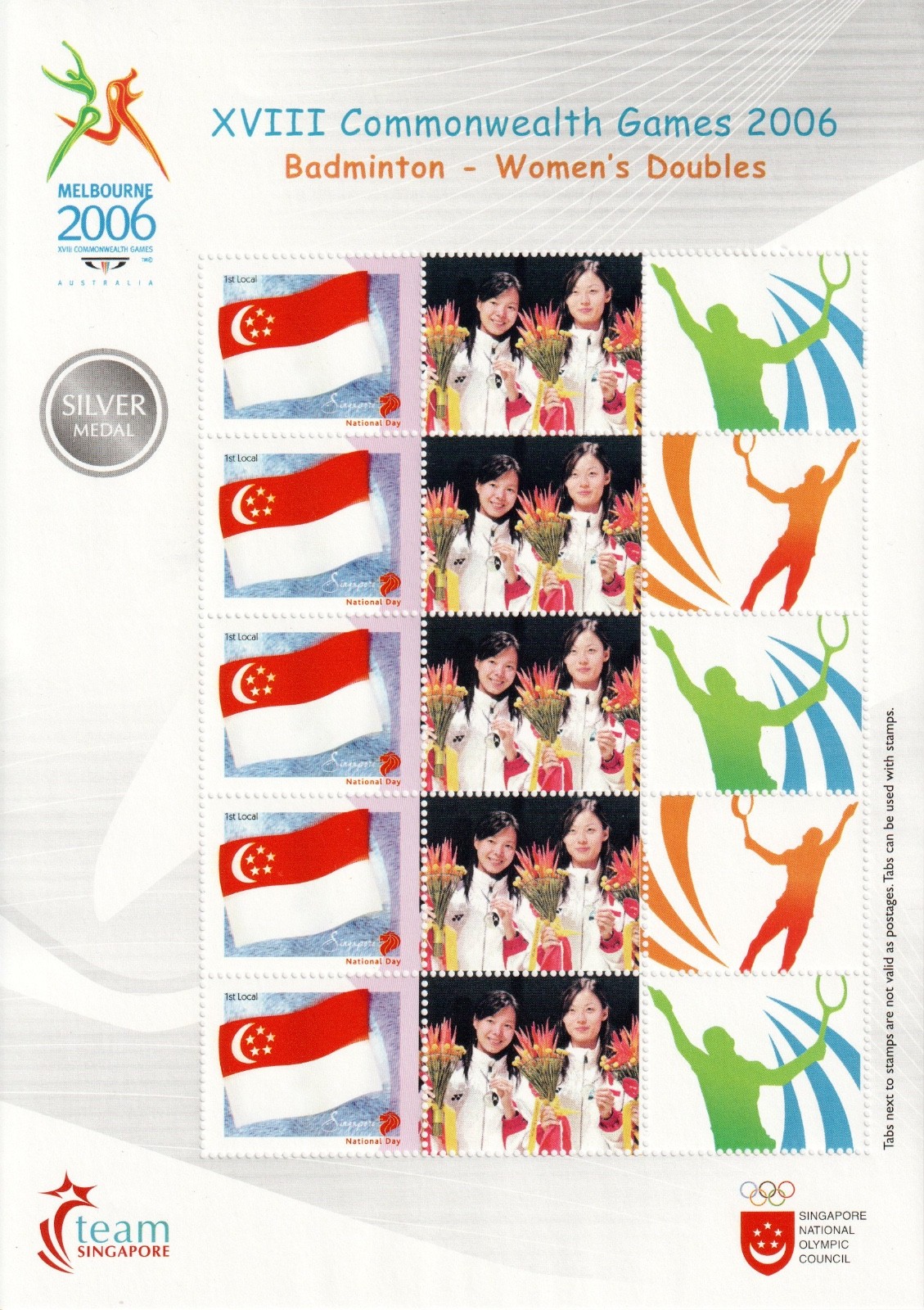 2006-singapore-commonwealth-games-my-stamp-sheet-silver-medal-winners