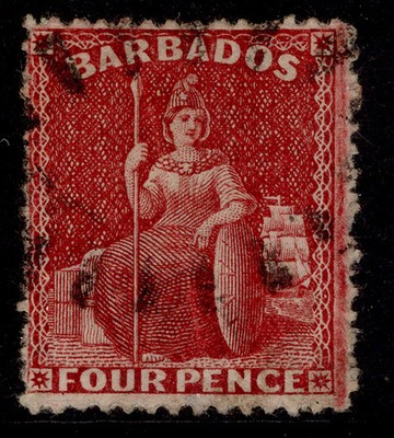 barbados-qv-sg77-4d-carmine-fine-used