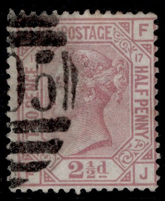 gb-qv-sg141-2d-rosy-mauve-plate-17-fine-used-cat-180-fj