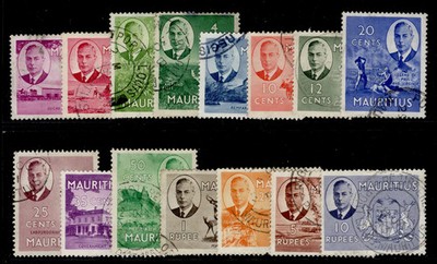 mauritius-gvi-sg276-290-1950-53-complete-set-fine-used-cat-100