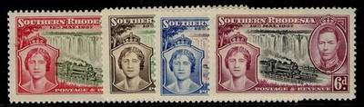 southern-rhodesia-gvi-sg36-39-1937-coronation-set-lh-mint