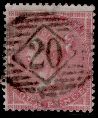 gb-qv-sg64-4d-pale-carmine-medium-garter-white-paper-used-cat-400