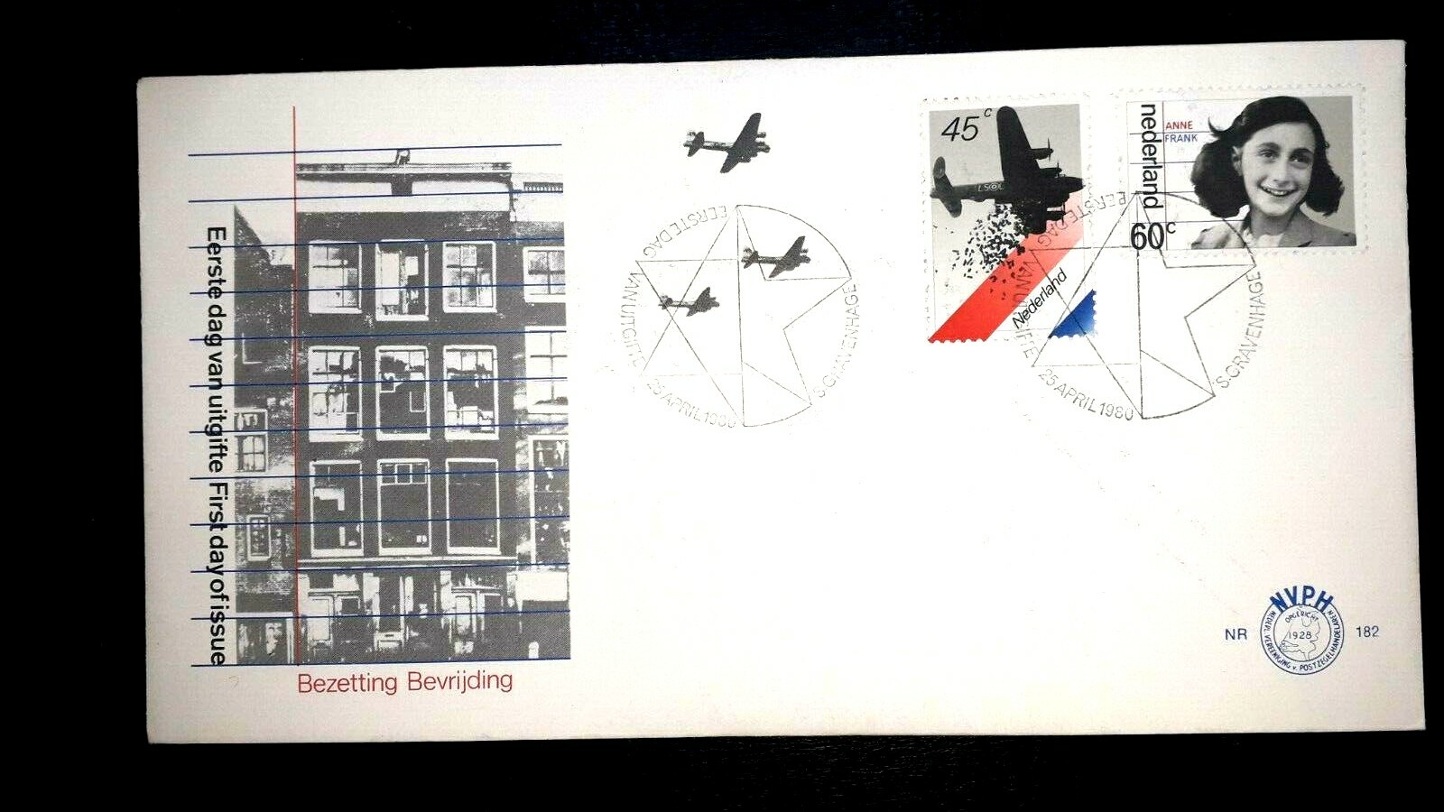 anne-frank-fdc-1980-judaica-cover-nederlands-house-annes-house