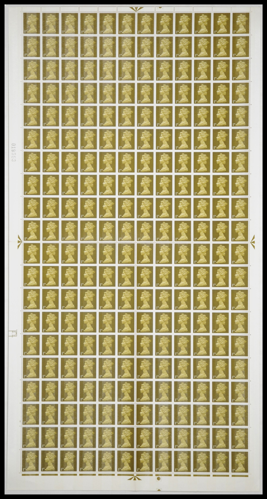 sg724-1d-pre-decimal-machin-cyl-4-dot-full-sheet-unmounted-mint