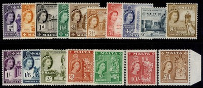 malta-qeii-sg266-282-1956-1958-complete-set-nh-mint-cat-140