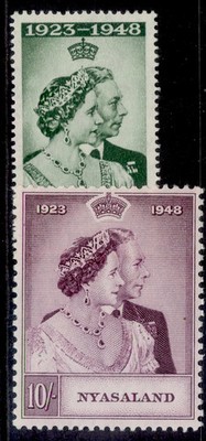 nyasaland-gvi-sg161-162-1949-royal-silver-wedding-set-lh-mint-cat-18