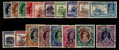 india-gvi-sg247-264-1937-40-complete-set-used-cat-140