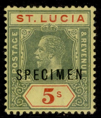 st-lucia-gv-sg88s-5s-green-red-yellow-lh-mint-specimen