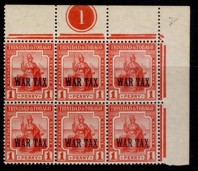trinidad-tobago-gv-sg176b-1d-scarlet-vlh-mint-control-block-x6