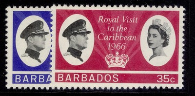 barbados-qeii-sg340-341-1966-royal-visit-set-nh-mint