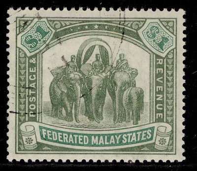 malaysia-federated-malay-edvii-sg48a-1-green-pale-green-used