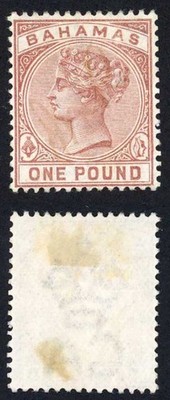 bahamas-sg57-one-pound-with-a-cleaned-manuscript-cancel