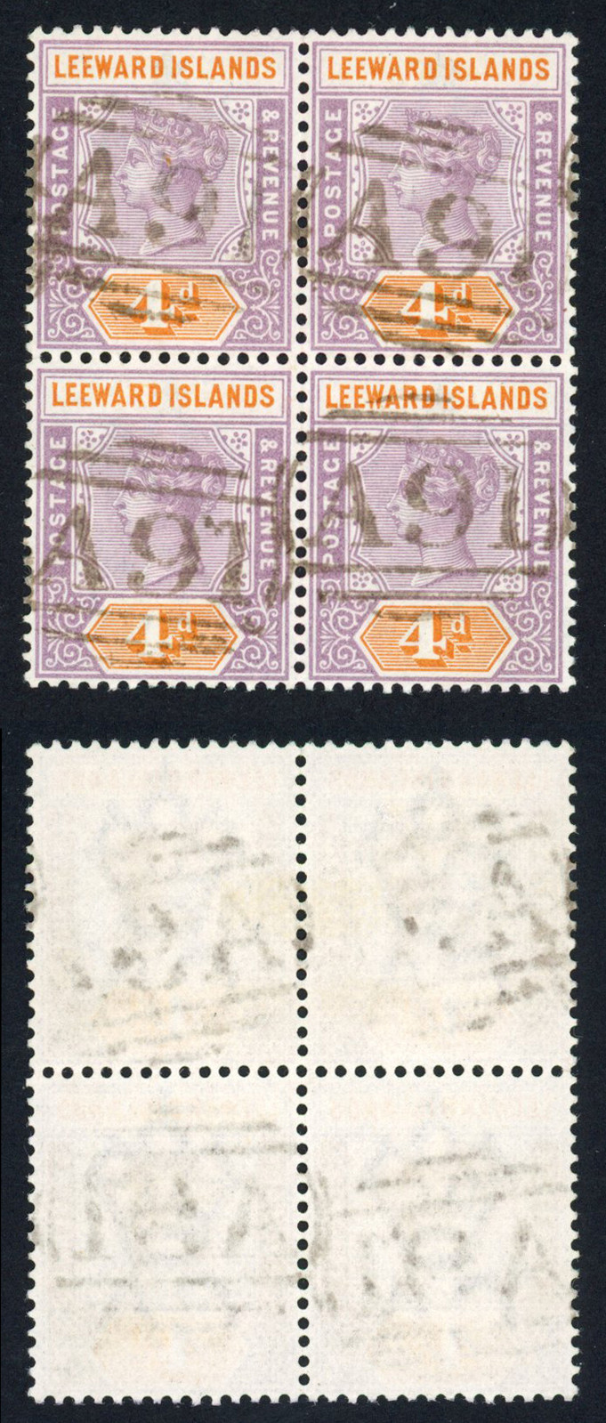 virgin-is-leeward-is-sg4-4d-block-a91-used-on-board-the-cunard-line