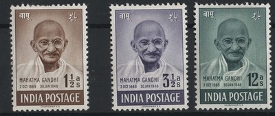 india-1948-gandhi-1a-12a-f-mint-sg305-307-c55