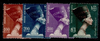 egypt-qeii-sg429-432-1953-queen-nefertit-group-nh-mint