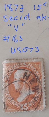 united-states-1870-15-cents-orange-secret-mark-v-ttb-163-used-us073