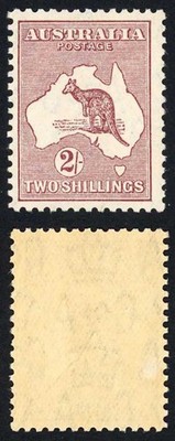 australia-sg134-2-maroon-kangaroo-wmk-c-of-a-just-a-trace-of-a-hinge-mark