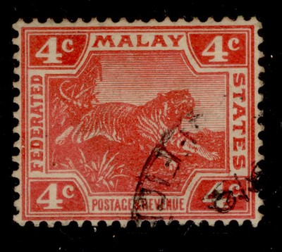 malaysia-federated-malay-edvii-sg37-4c-scarlet-fine-used