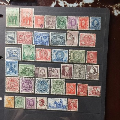 australia-1940-s-selection-to-2-watermark-varieties-used-oz105