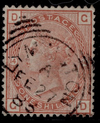 gb-qv-sg163-1s-orange-brown-plate-14-fine-used-cat-80-cds-gd