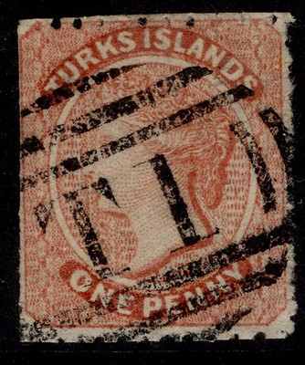 turks-caicos-islands-qv-sg1-1d-dull-rose-used-cat-60