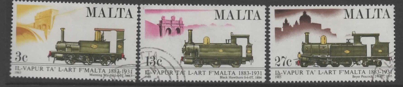 malta-sg705-7-1983-centenary-of-malta-railway-used