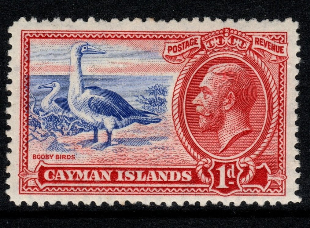 cayman-islands-sg98-1935-1d-ultramarine-and-scarlet-mtd-mint